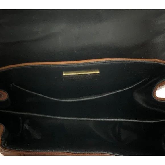 New York & Company Joseph B. Exclusive Leopard Brown Leather Shoulder Bag Purse - Picture 7 of 9